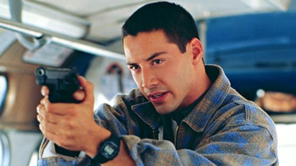 Keanu Reeves in a still from his 1994 movie Speed. 