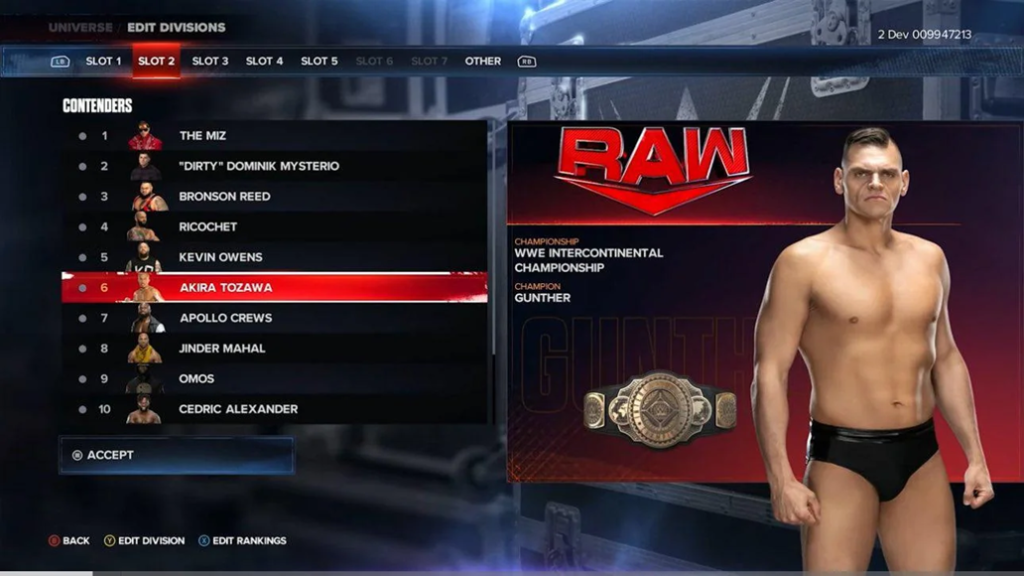 An in-game screenshot from WWE 2K24.