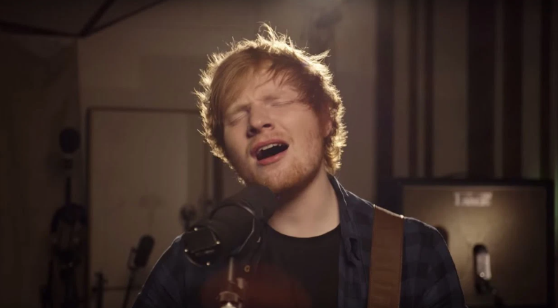 English singer songwriter Ed Sheeran in Thinking Out Loud music video.