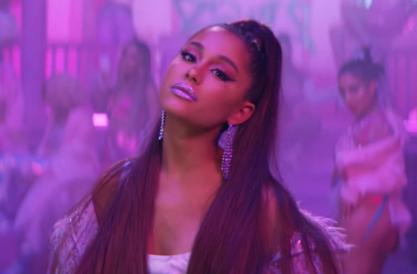 Singer-songwriter and actress Ariana Grande in the music video 7 Rings.