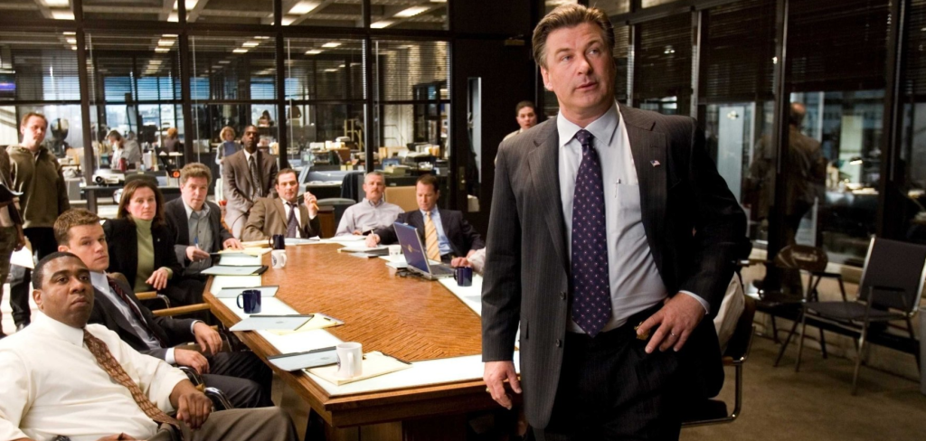 Alec Baldwin as Captain Ellerby in the movie The Departed.