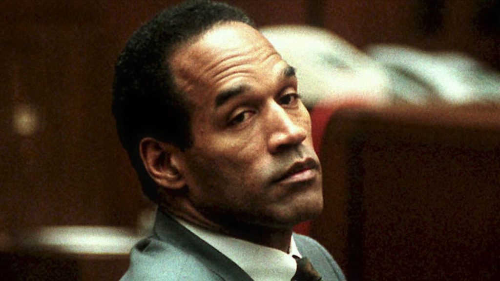 Former NFL superstar O.J. Simpson in court.