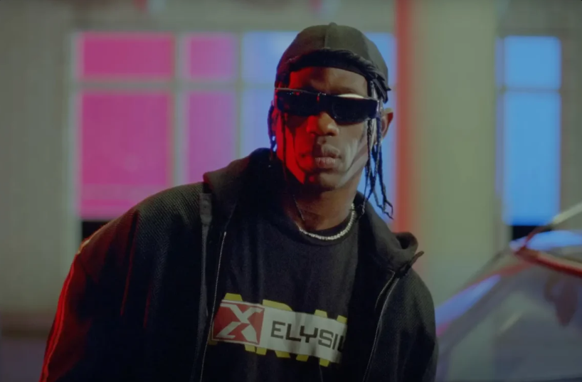 American rapper and singer-songwriter Travis Scott in the music video CIRCUS MAXIMUM.