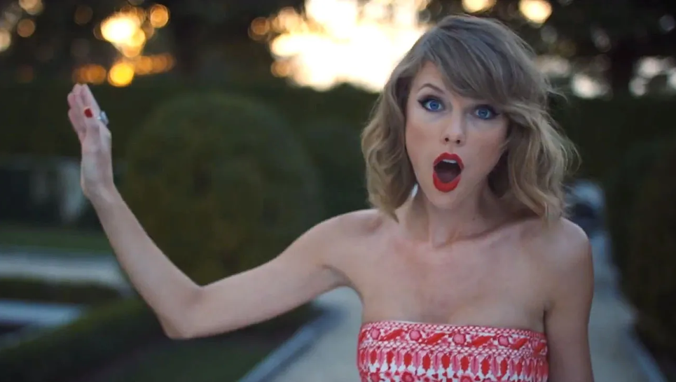 American singer-songwriter Taylor Swift in the music video Blank Space.