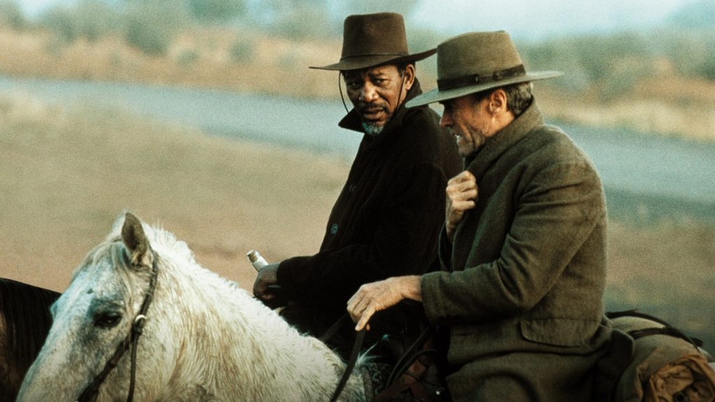 Unforgiven (1992) starring Clint Eastwood and Morgan Freeman.