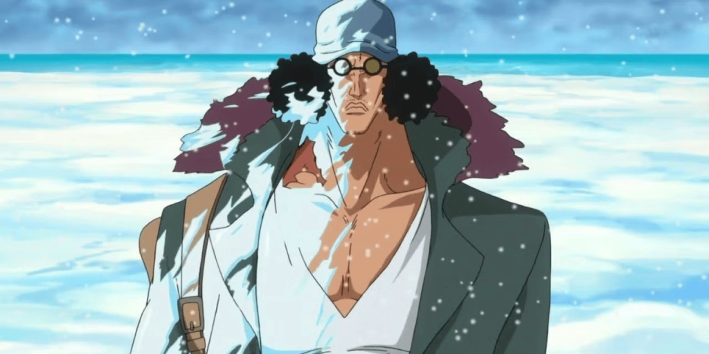Kuzan arrives in Punk Hazard in One Piece.