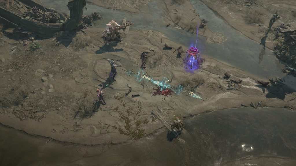 the image shows a player rnning the field in Diablo 4 