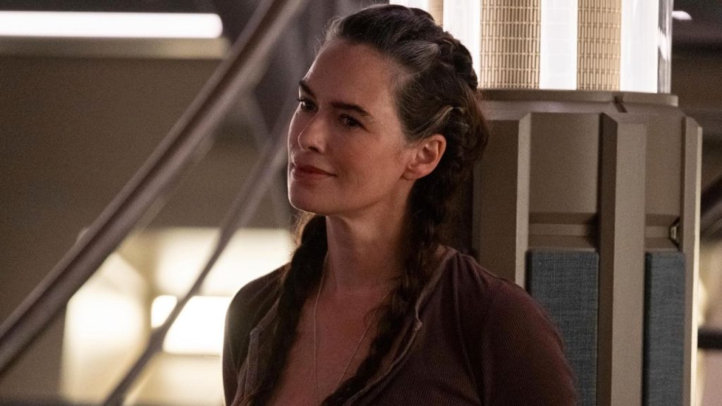 Lena Headey giving a side smile in Beacon 23