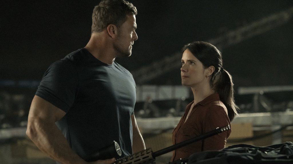 Alan Ritchson and Sonya Cassidy in Reacher Season 3 (2025) | Image via Amazon MGM Studios