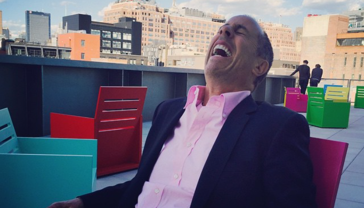 70-year-old comedian Jerry Seinfeld having a laugh.