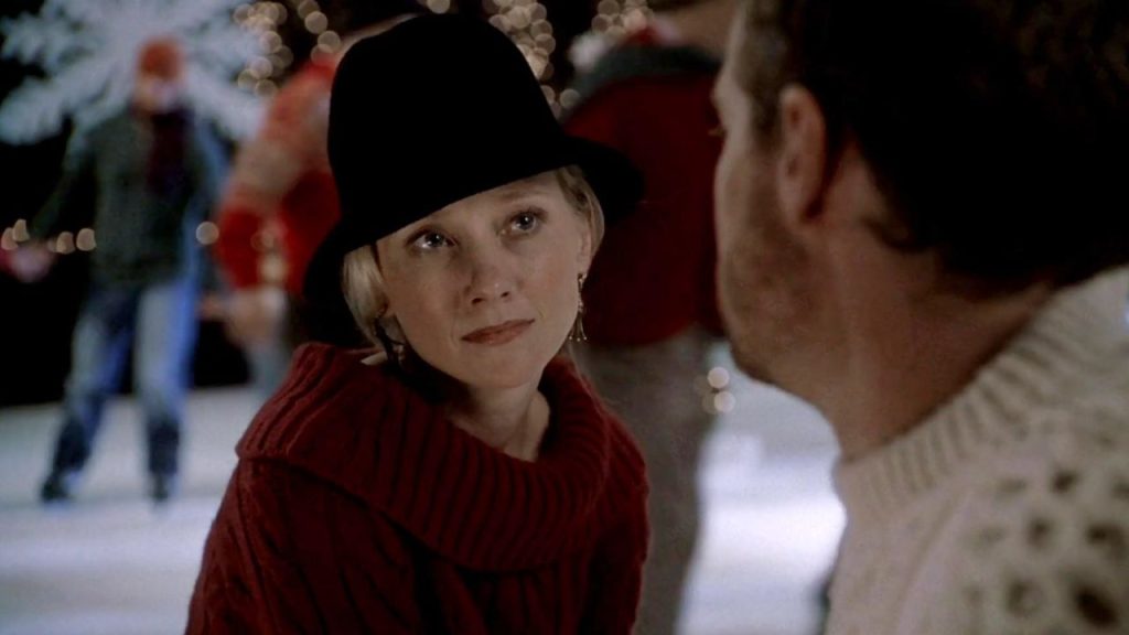 Anne Heche looking into the eyes of her co-star in Silver Bells