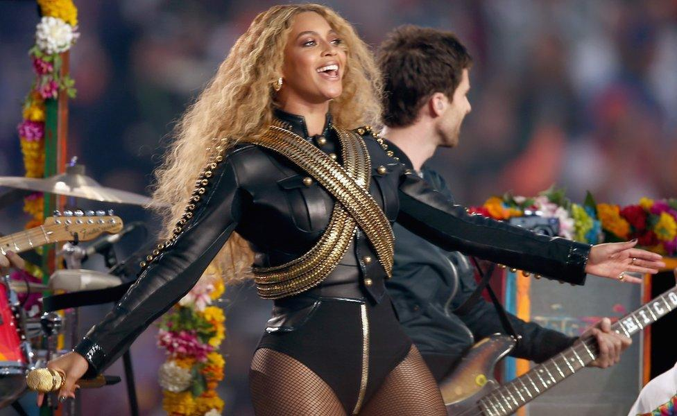 Beyonce's 2016 Super Bowl halftime performance where she referenced Black Panther