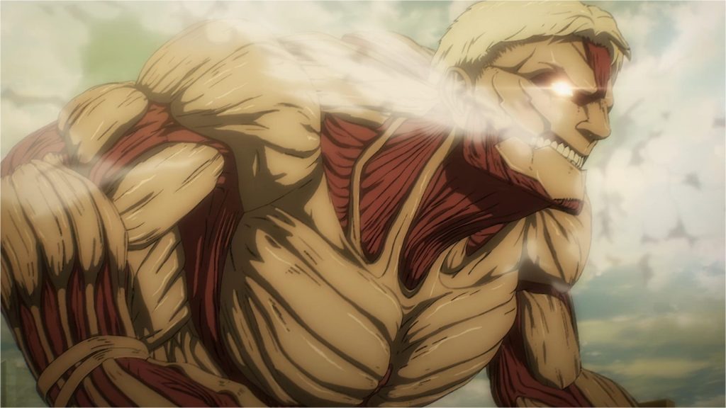 Armored Titan prepares for battle. 