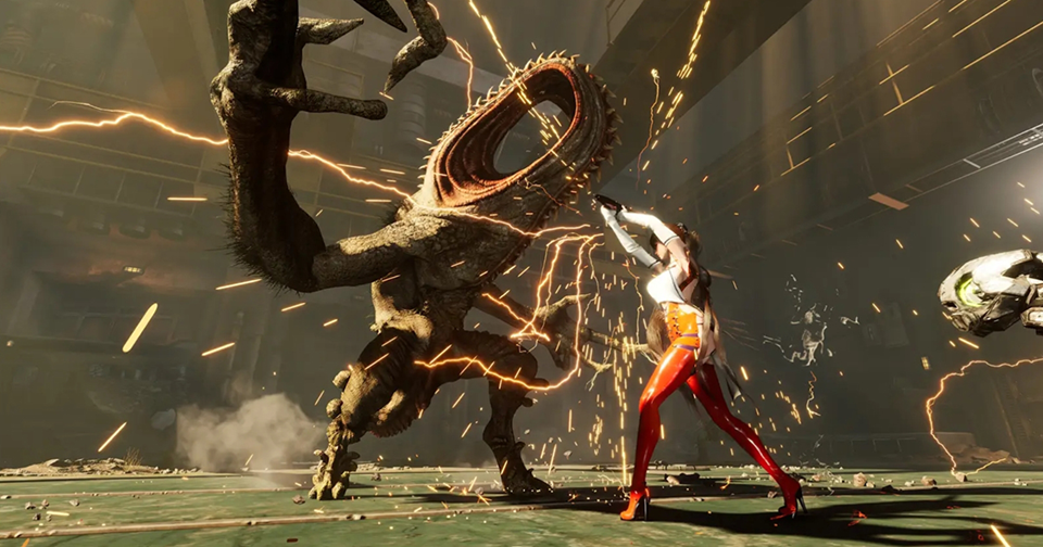 An in-game screenshot from Stellar Blade.