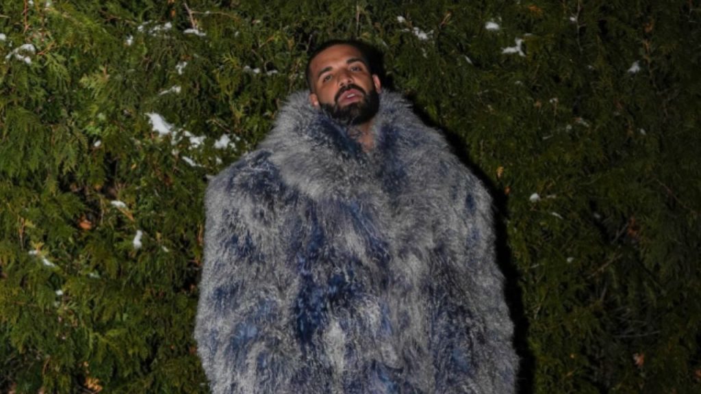 Drake wearing fur