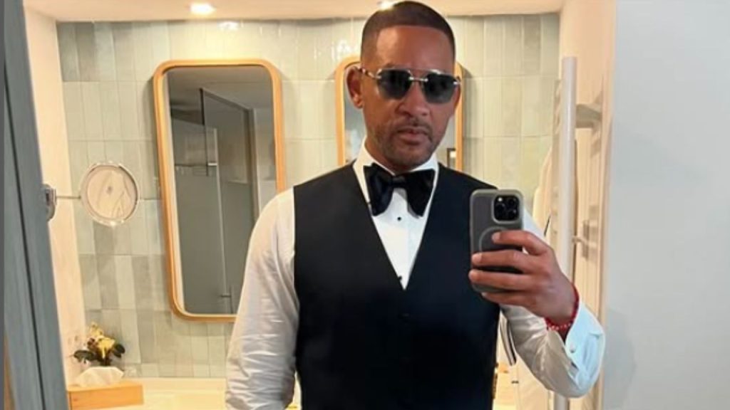 Will Smith wearing tuxedo vest and bow tie