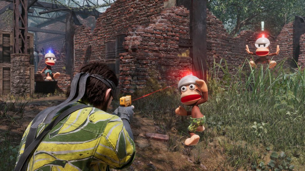 Keeping This One Outdated Feature Might Be Metal Gear Solid Delta’s Most Brilliant Decision Yet 2 Snake fighting monkeys in Metal Gear Solid Delta: Snake Eater.