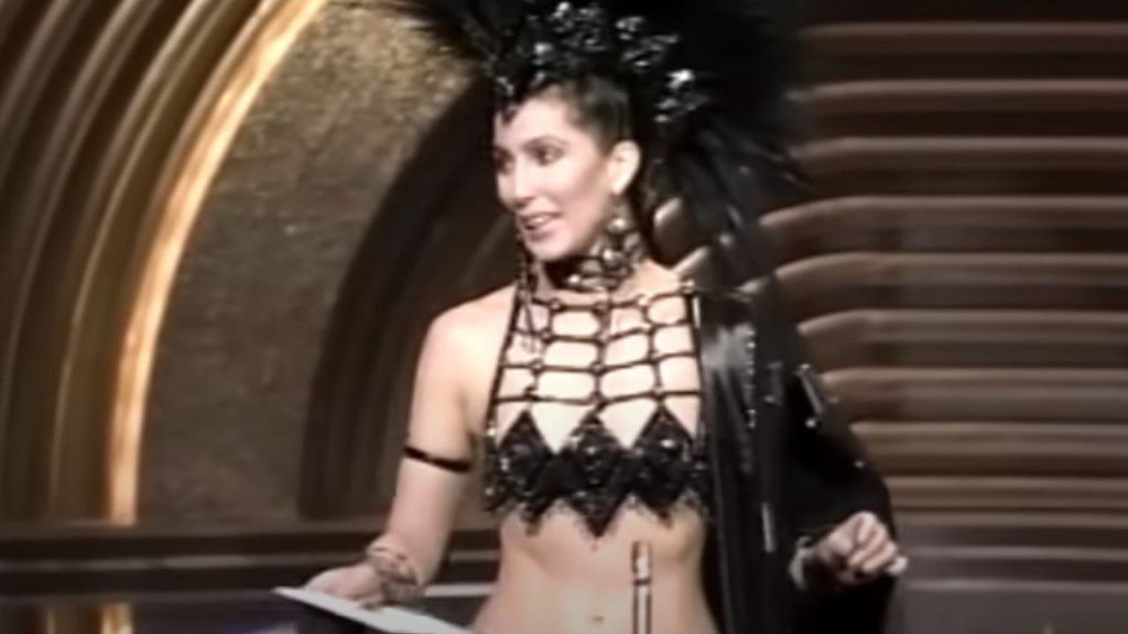 Cher wearing Bob Mackie designer piece