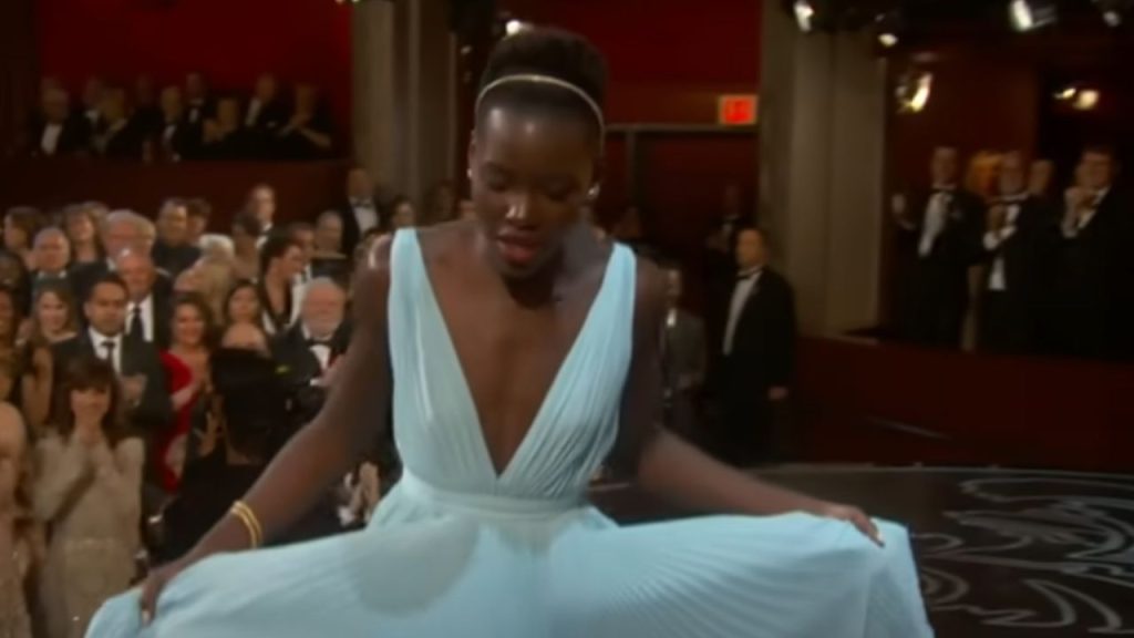 Lupita Nyong’o in Prada dreamy dress