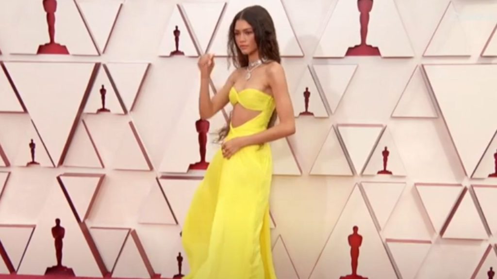 Zendaya attired in Valentino gown