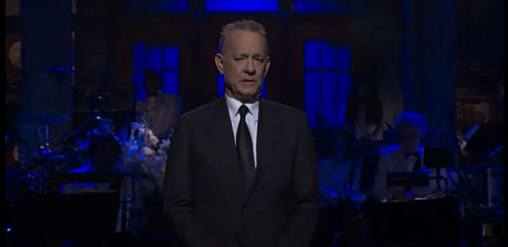 Tom Hanks in the opening segment of SNL 50