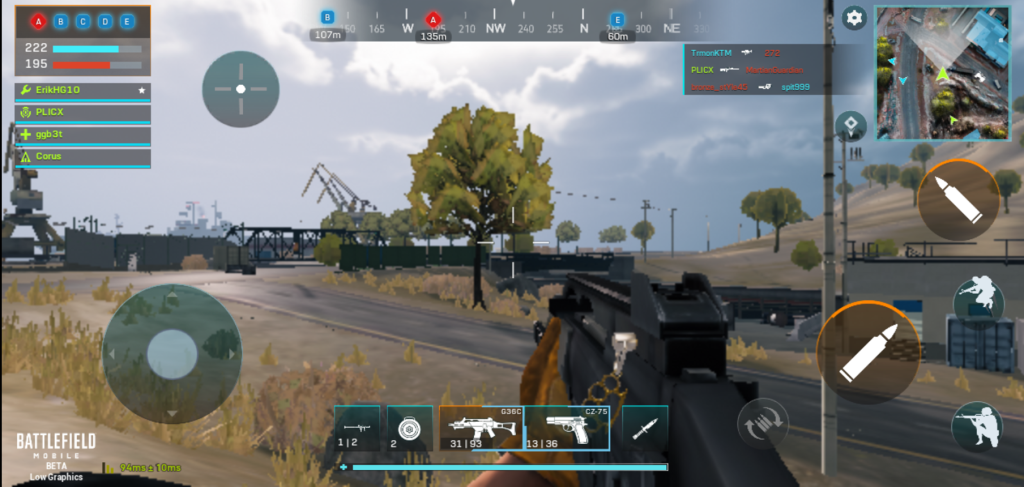 An in-game screenshot from Battlefield Mobile.