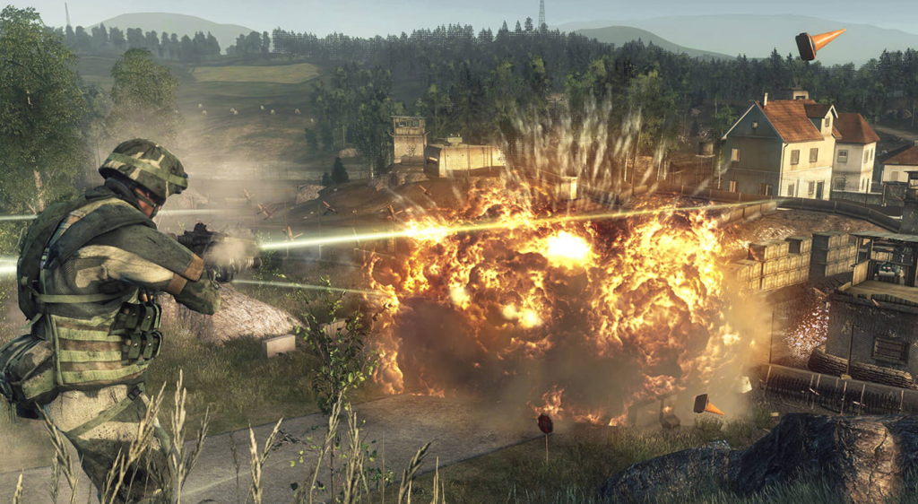 An in-game screenshot from Battlefield: Bad Company.