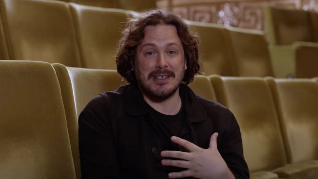 Edgar Wright speaking during an interview