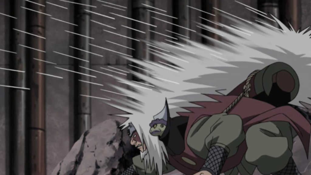 jiraiya hair needle senbon jutsu naruto masashi kishimoto