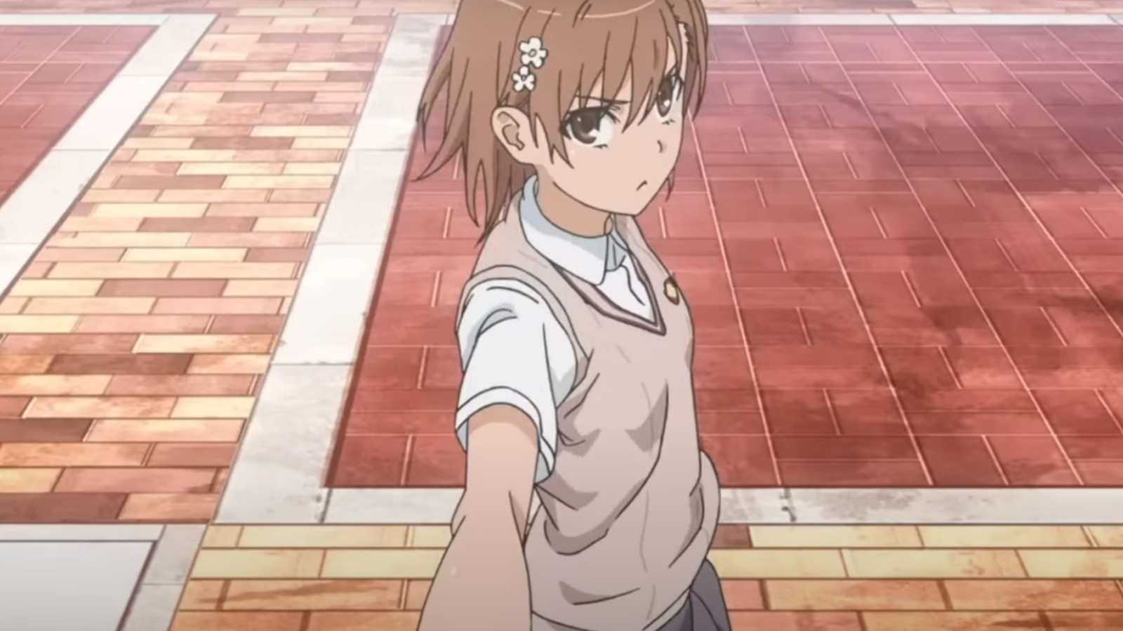 Misaka Mikoto in a still from A certain scientific railgun anime