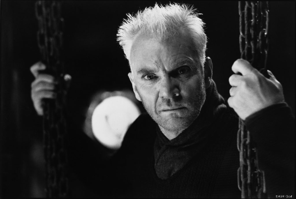 Malcolm McDowell as Dr. Tolian Soran in Star Trek: Generations.