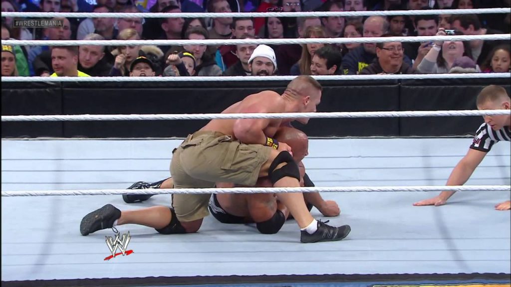 John Cena defeating The Rock at WrestleMania 29