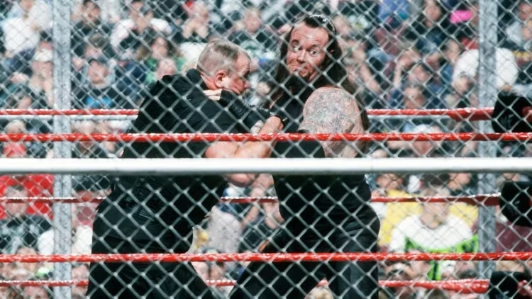 A still from WrestleMania 15