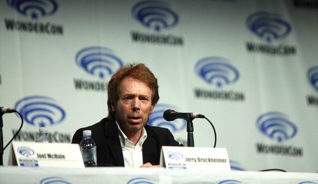 Jerry Bruckheimer speaking at the 2014 WonderCon, for "Deliver Us from Evil", at the Anaheim Convention Center in Anaheim, California