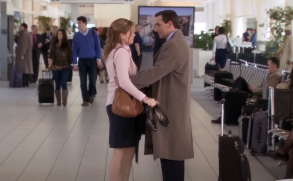 Jenna Fischer and Steve Carell 