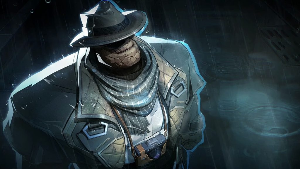 the image shows the trench coat skin of The thing in Marvel Rivals