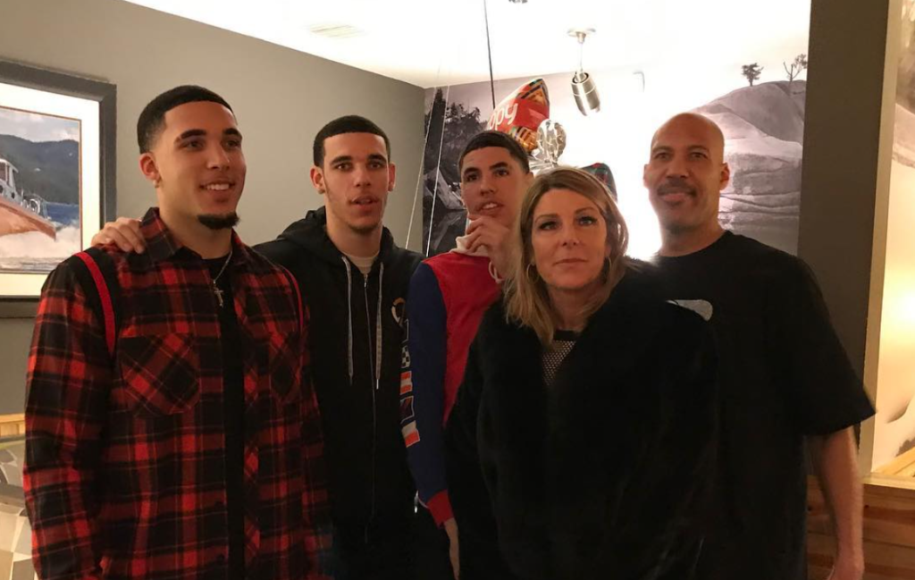 LaVar Ball with his wife and sons | Credits: @lavar / Instagram