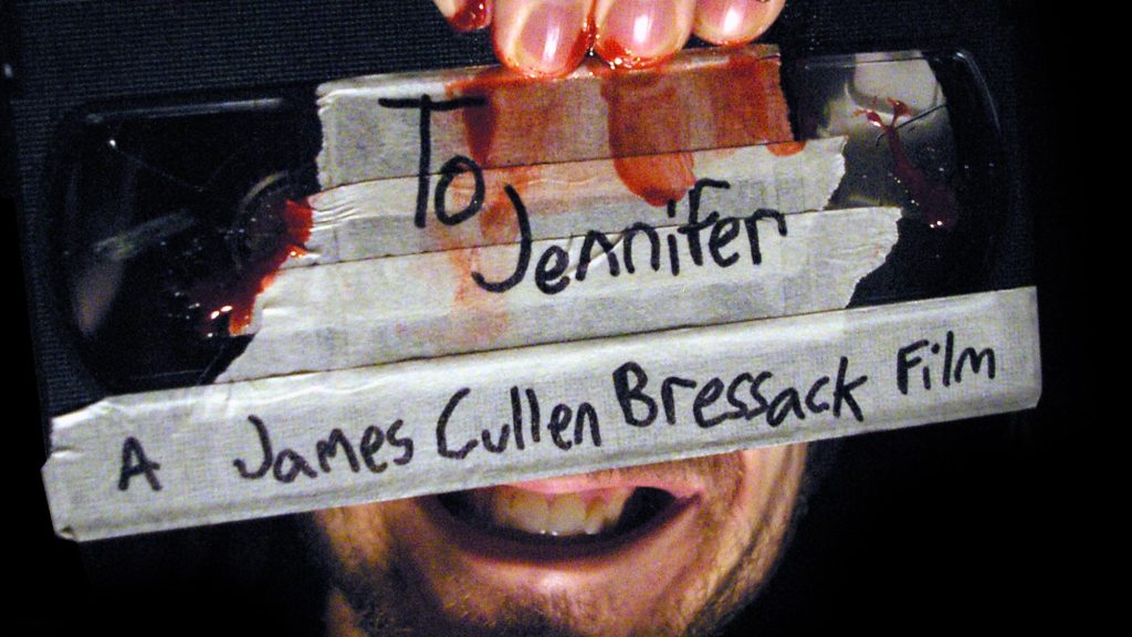 The poster of 'To Jennifer' which is a close-up of hands holding what appears to be a handwritten tape reading 'To Jennifer - A James Cullen Bressack Film'.