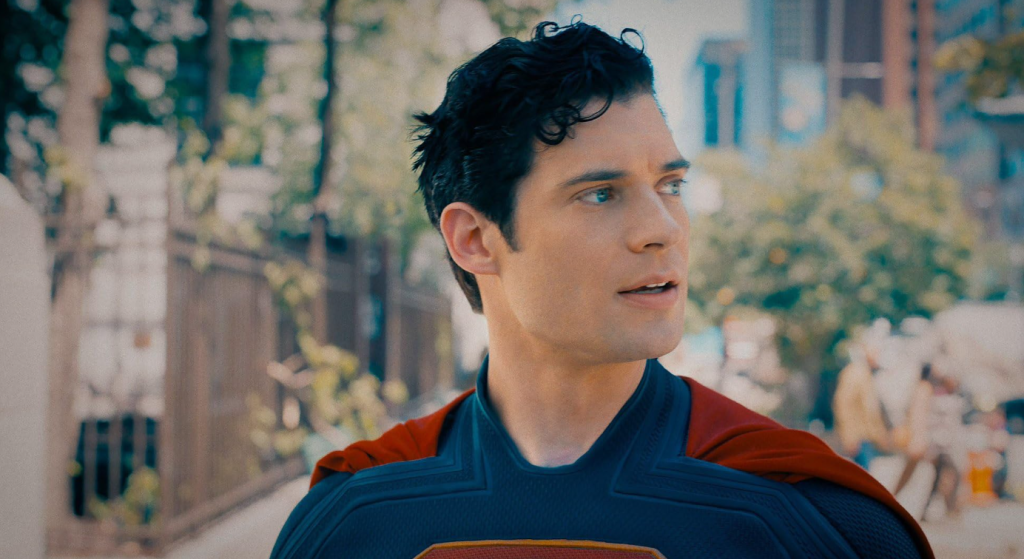 David Corenswet as Superman in the film Superman (2025).