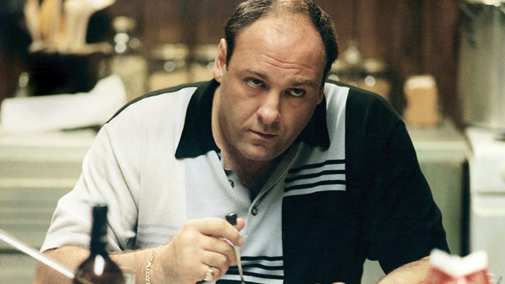 James Gandolfini as Tony Soprano.