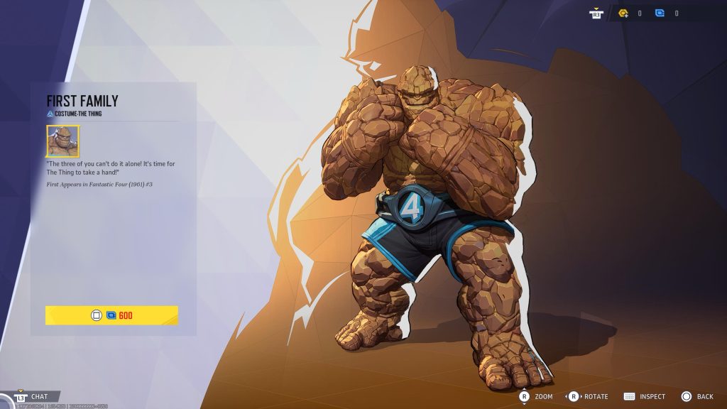 The Thing skin Marvel Rivals