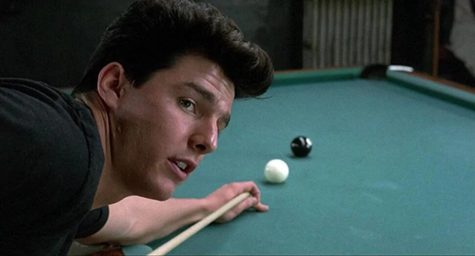 Tom Cruise as Vincent playing pool in The Color of Money