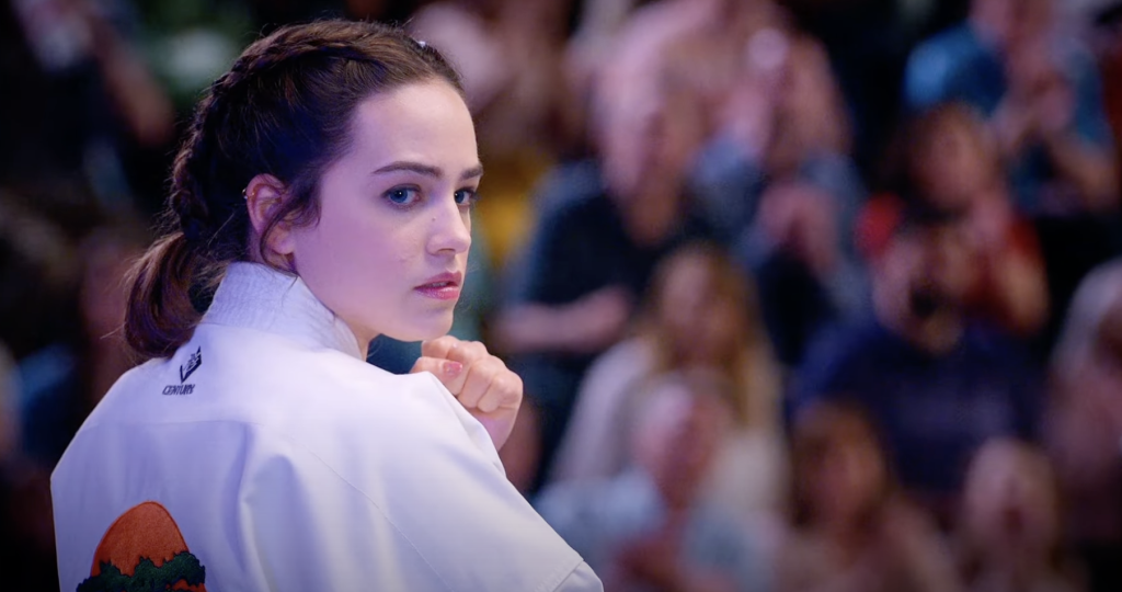 Mary Mouser as Samantha LaRusso in Cobra Kai