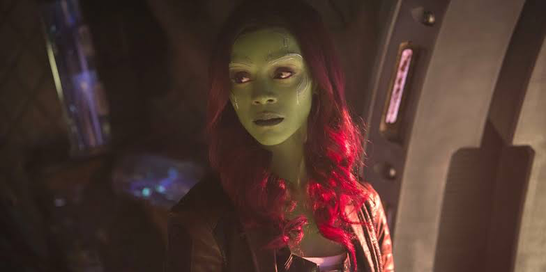 Zoe Saldaña in a still from the 2019 MCU movie Avengers: Endgame 