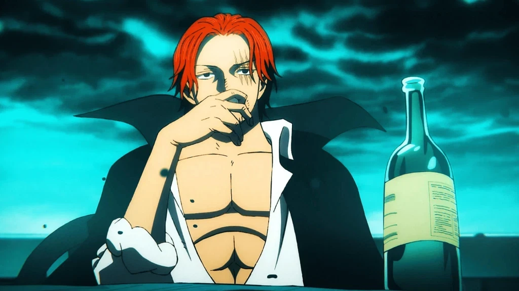 Shanks drinking sake