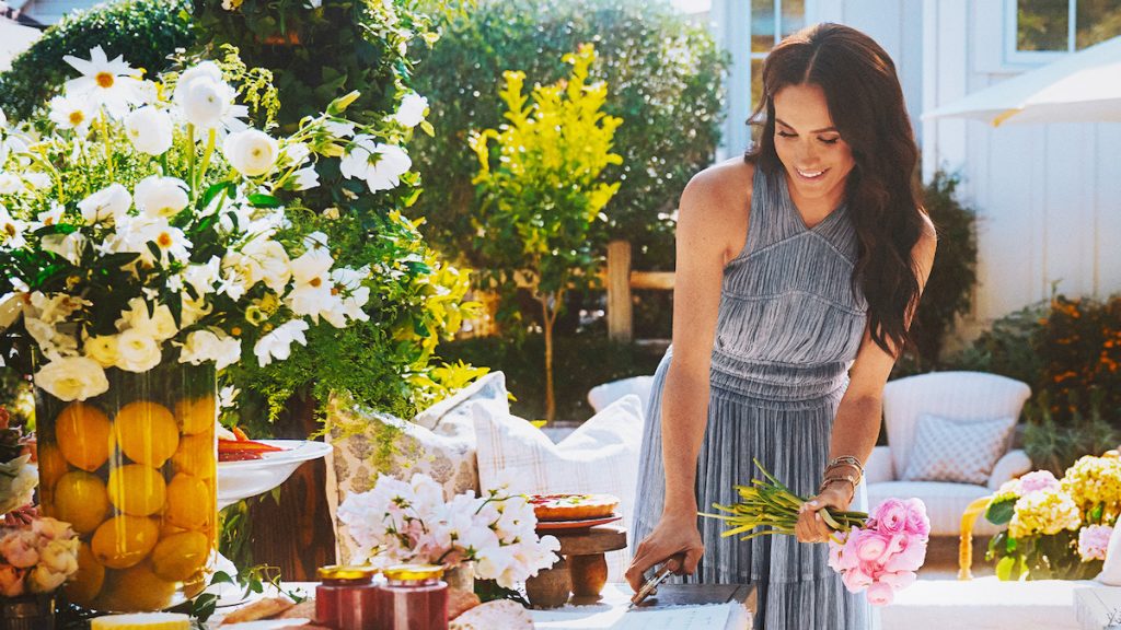 Meghan Markle in her garden