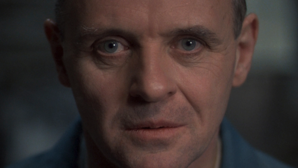 Anthony Hopkins in a still from The Silence of the Lambs