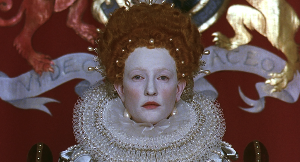 Cate Blanchett in a still from Elizabeth