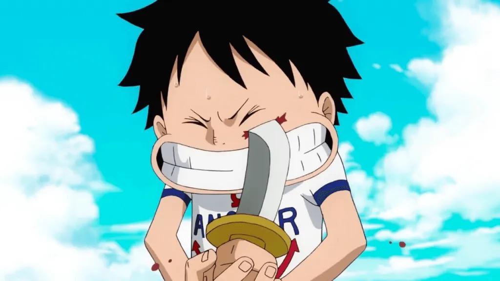 Monkey D. Luffy giving him his scar in One Piece. 