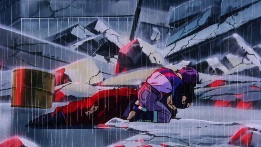 Trunks find Future Gohan’s lifeless body